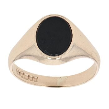 9ct Yellow Gold Onyx Signet Ring