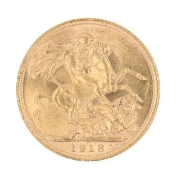 1918 George V Full Sovereign Coin