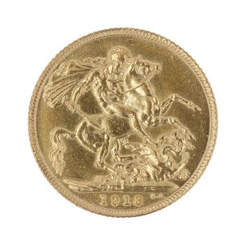 1913 George V Large Head UK Full Sovereign Coin