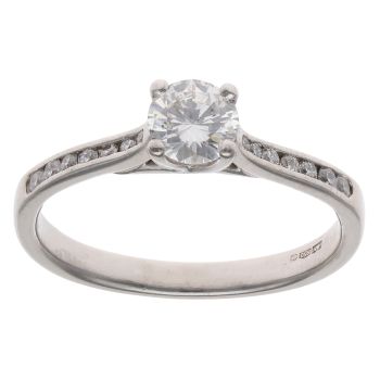 Platinum 0.75ct Brilliant Cut Diamond Solitaire Ring