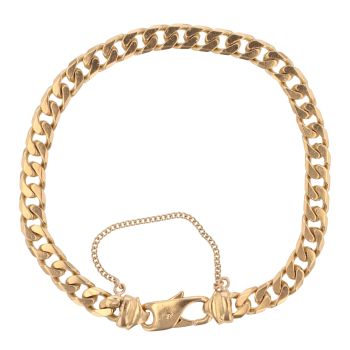 9ct Yellow Gold Curb Bracelet 8"