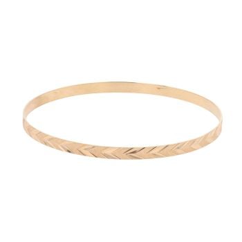 9ct Yellow Gold Patterned Bangle