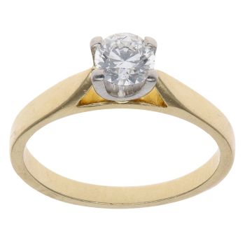 18ct Yellow Gold 0.49ct Brilliant Cut Diamond Solitaire Ring