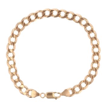 9ct Yellow Gold Curb Bracelet 8.5"