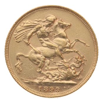1899 Victoria Old Head UK Full Sovereign Coin