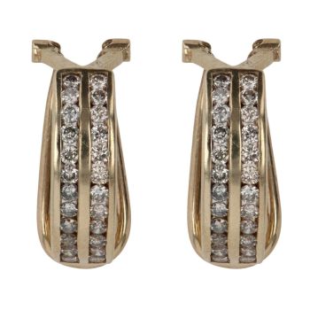9ct Yellow Gold 0.50ct Brilliant Cut Diamond Earrings