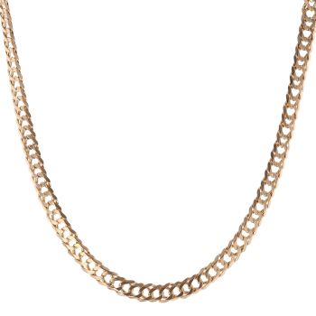 9ct Yellow Gold Double Curb Chain 24"