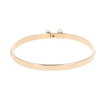 9ct Yellow Gold Plain Hinged Bangle