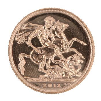 2013 Elizabeth II Fourth Portrait UK Full Sovereign Coin