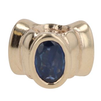 14ct Yellow Gold Pandora Oval Sapphire Three Stone Charm