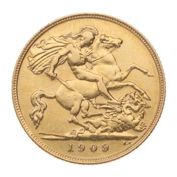 1909 Edward VII Half Sovereign Coin