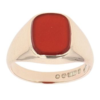 9ct Yellow Gold Carnelian Signet Ring
