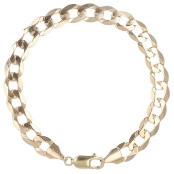 9ct Yellow Gold Curb Bracelet 9"