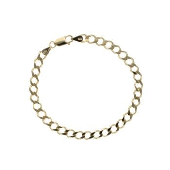 9ct Yellow Gold Curb Bracelet 8.5"