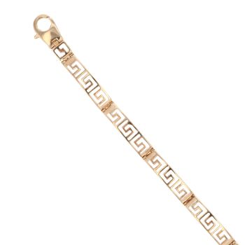 9ct Yellow Gold Greek Key Bracelet 7"