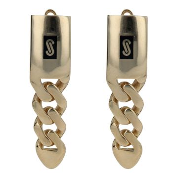 14ct Yellow Gold Monaco Classic Plain Drop Earrings