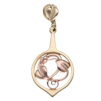 9ct Yellow and Rose Gold Vine Of Life Clogau Pendant