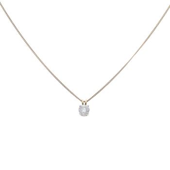 18ct Yellow Gold 1.00ct Brilliant Cut Diamond Solitaire Pendant and Chain 18"