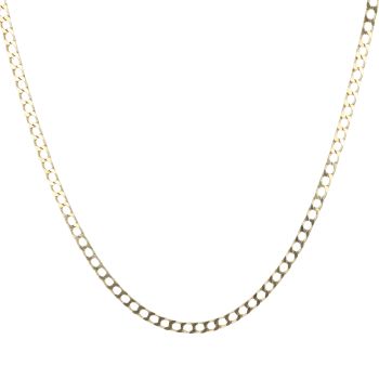 18ct Yellow Gold Square Curb Chain 20"