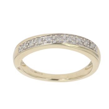 9ct Yellow Gold 0.10ct Diamond Crossover Ring