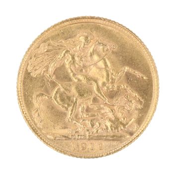 1911 George V Full Sovereign Coin