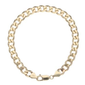 9ct Yellow Gold Curb Bracelet 8"