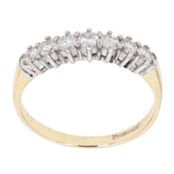 18ct White Gold 0.50ct Brilliant Cut Diamond Half Eternity Ring