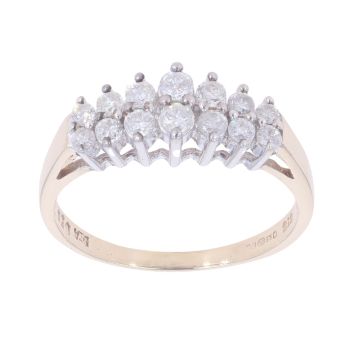 9ct Yellow Gold 0.50ct Diamond Fancy Ring