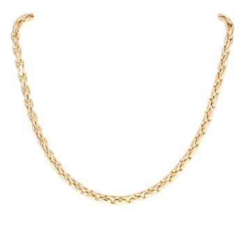 18ct Yellow And White Gold Fancy Chain 18"