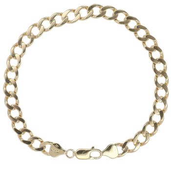 9ct Yellow Gold Curb Bracelet 8.5"
