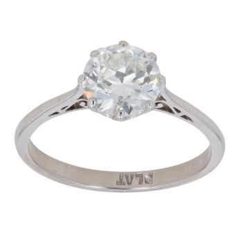 18ct White Gold 1.75ct Brilliant Cut Diamond Solitaire Ring