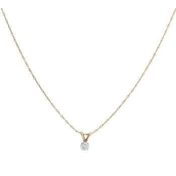 18ct Yellow Gold 0.50ct Brilliant Cut Diamond Pendant and Chain 18"