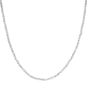 9ct White Gold Twist Chain 18"