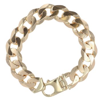9ct Yellow Gold Curb Bracelet 9"
