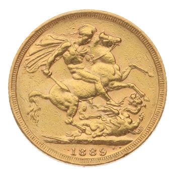 1889 Victoria Full Sovereign Coin