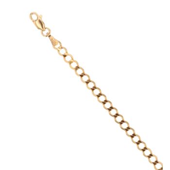 9ct Yellow Gold Curb Bracelet 7"