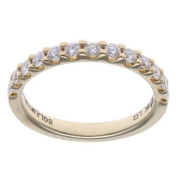 9ct Yellow Gold 0.50ct Brilliant Cut Lab Grown Diamond Eternity Ring