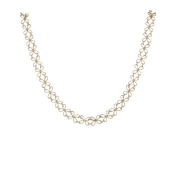 9ct Yellow Gold Fancy Collarette 16"