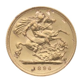 1896 Victoria Half Sovereign Coin