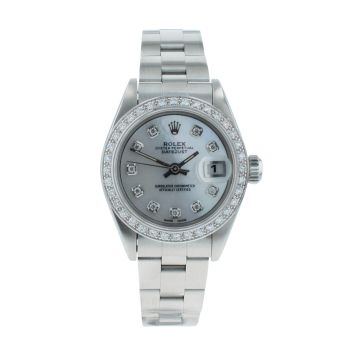 Rolex Custom Oyster Perpetual Date Pre Owned Watch Ref 69160