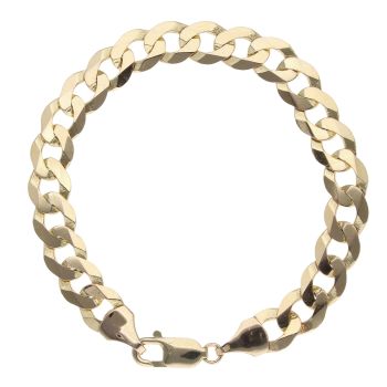 9ct Yellow Gold Curb Bracelet 8"