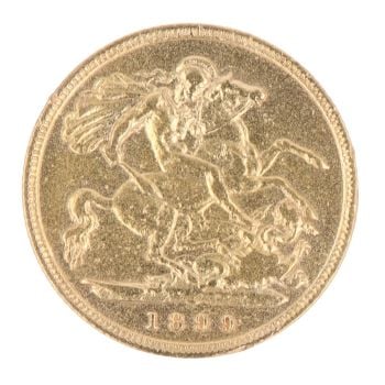 1899 Victoria Half Sovereign Coin