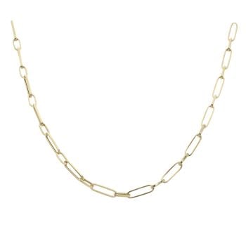 9ct Yellow Gold Paper Clip Chain 18"