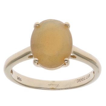 9ct Yellow Gold Yellow Opal Single Stone Ring