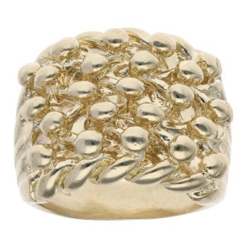 9ct Yellow Gold Five Row Keeper Ring