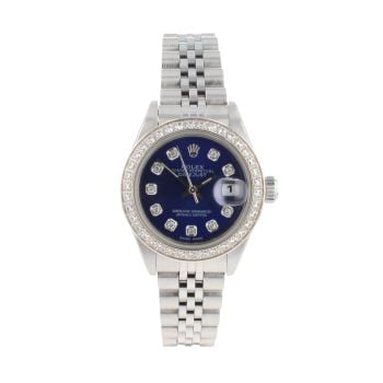 Rolex Custom Datejust Pre Owned Watch Ref 79174