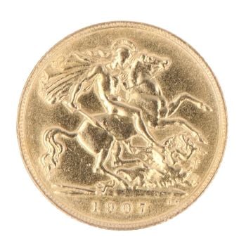 1907 Edward VII Half Sovereign Coin