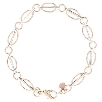 9ct Yellow, White And Rose Gold Clogau Bracelet 7.5"