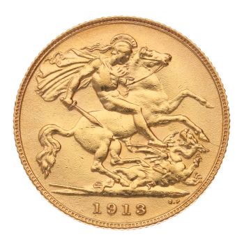 1913 George V Half Sovereign Coin