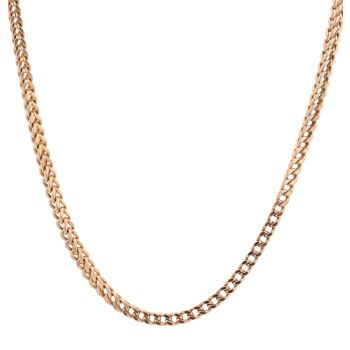 9ct Yellow Gold Plain Foxtail Chain 22"